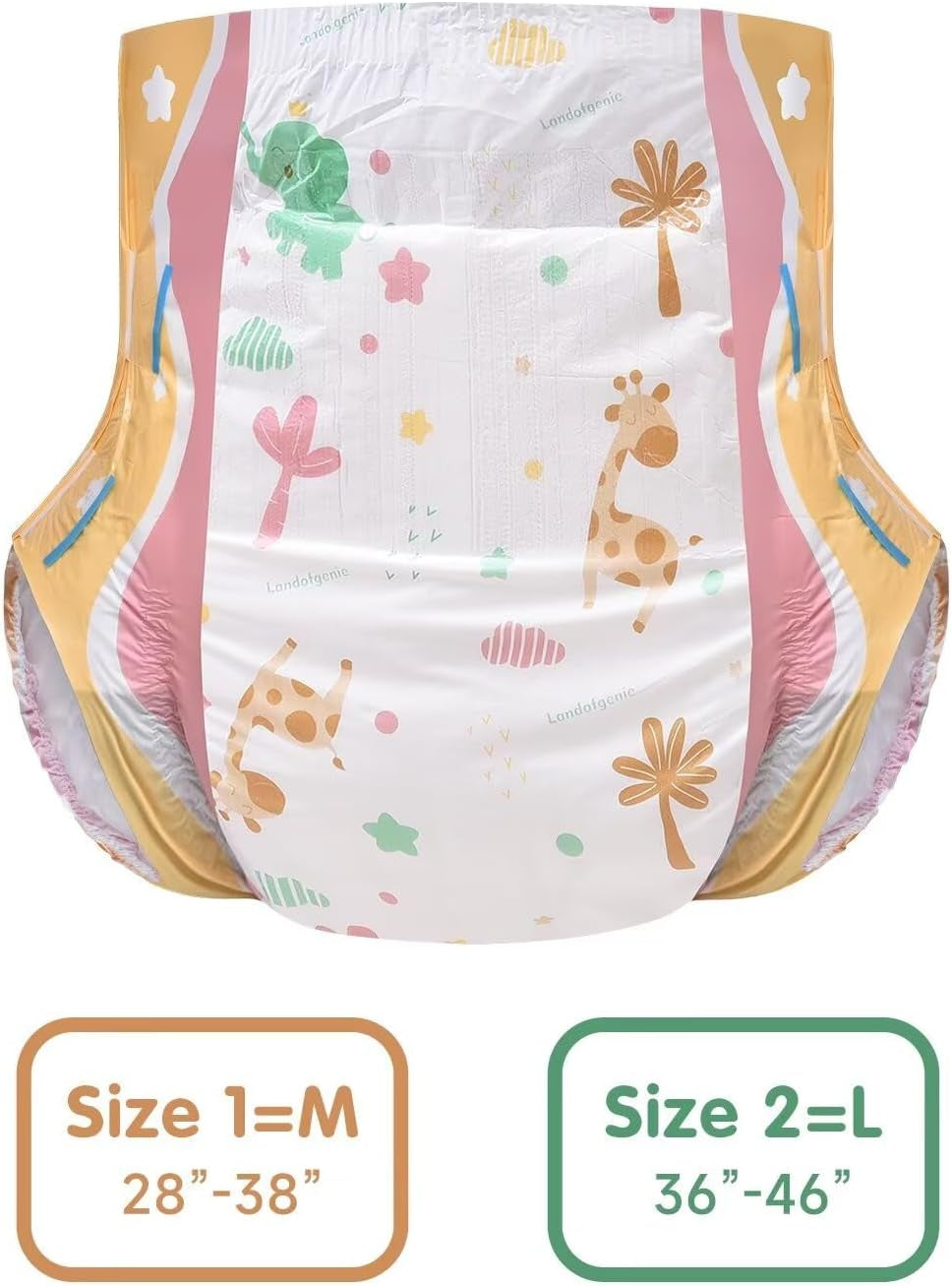 Landofgenie Wsuwane pieluchy dla dorosłych na noc, 10 sztuk