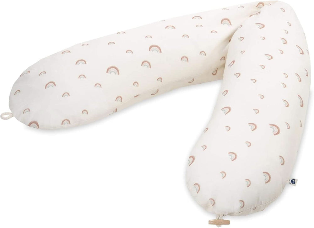 Julius Zöllner Organiczna poduszka do karmienia 190 cm, wypełnienie 42 litry Mikrokulki Eps, wyprodukowane w Niemczech Akcesoria Żywność i karmienie piersią Baby Naty Shop Rainbow