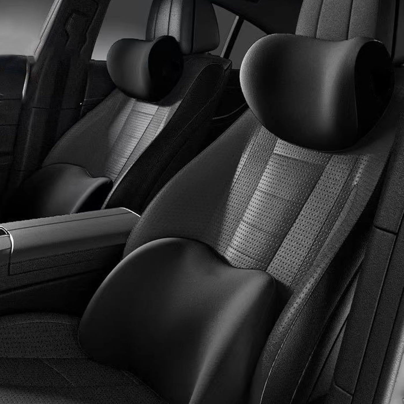 Pernă pentru gât auto, pernă pentru tetieră auto moale, pernă pentru gât auto, pernă pentru tetieră auto pernă pentru gât pernă accesoriu pernă de memorie bumbac accesoriu auto, pernă pentru tetieră pernă pentru tetieră (negru) Perne ortopedice cervicale Naty Shop