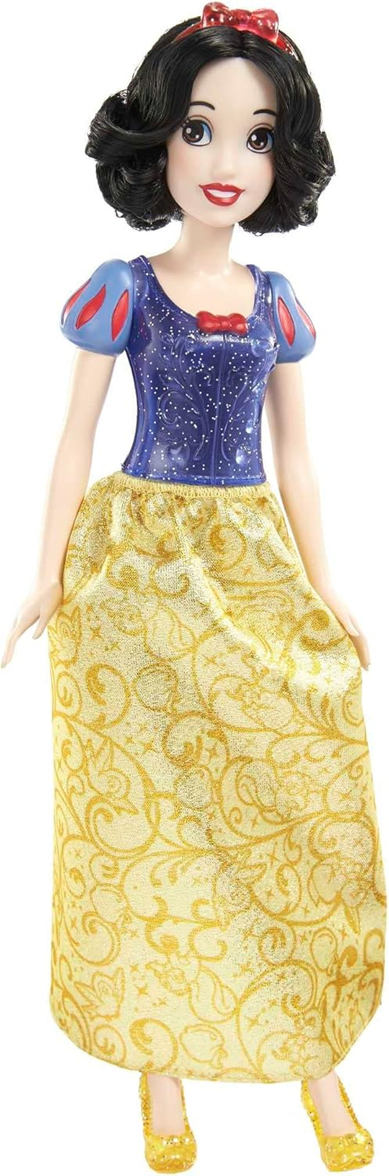 Mattel Disney Princess Zabawka Królewna Śnieżka Ruchoma lalka ze świecącymi ubraniami i akcesoriami Prezent dla dzieci inspirowany filmami Disneya HLW08 Naty Shop Dolls