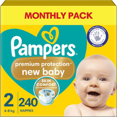 Pampers New Baby rozmiar 1 Noworodek 2-5 kg ​​​​Opakowanie transportowe, opakowanie 4 sztuki (4 x 23 sztuki)
