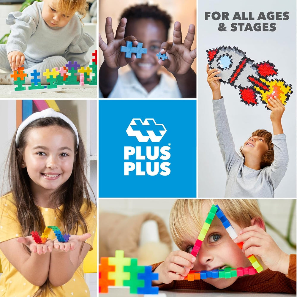 Plus-Plus 9603210 Geniales Konstruktionsspielzeug, Open Play Big Basic Mix, zestaw Bausteine, 100 sztuk, Mehrfarbig, Mehrfarbig