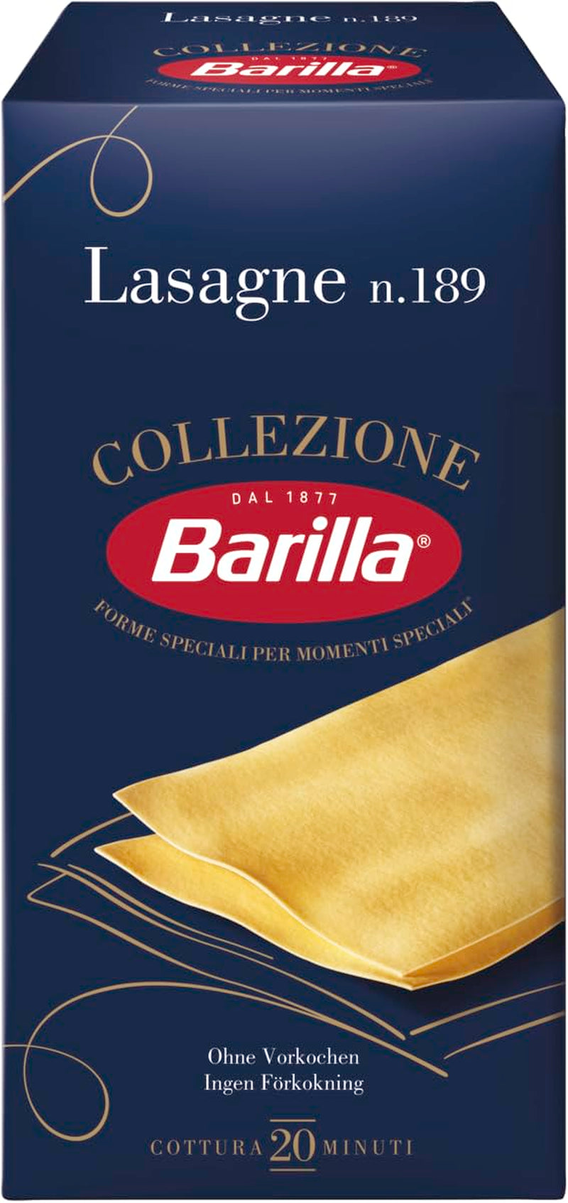 Barilla Collezione Lasagne Makaron z pszenicy durum, zawsze al dente, 500g