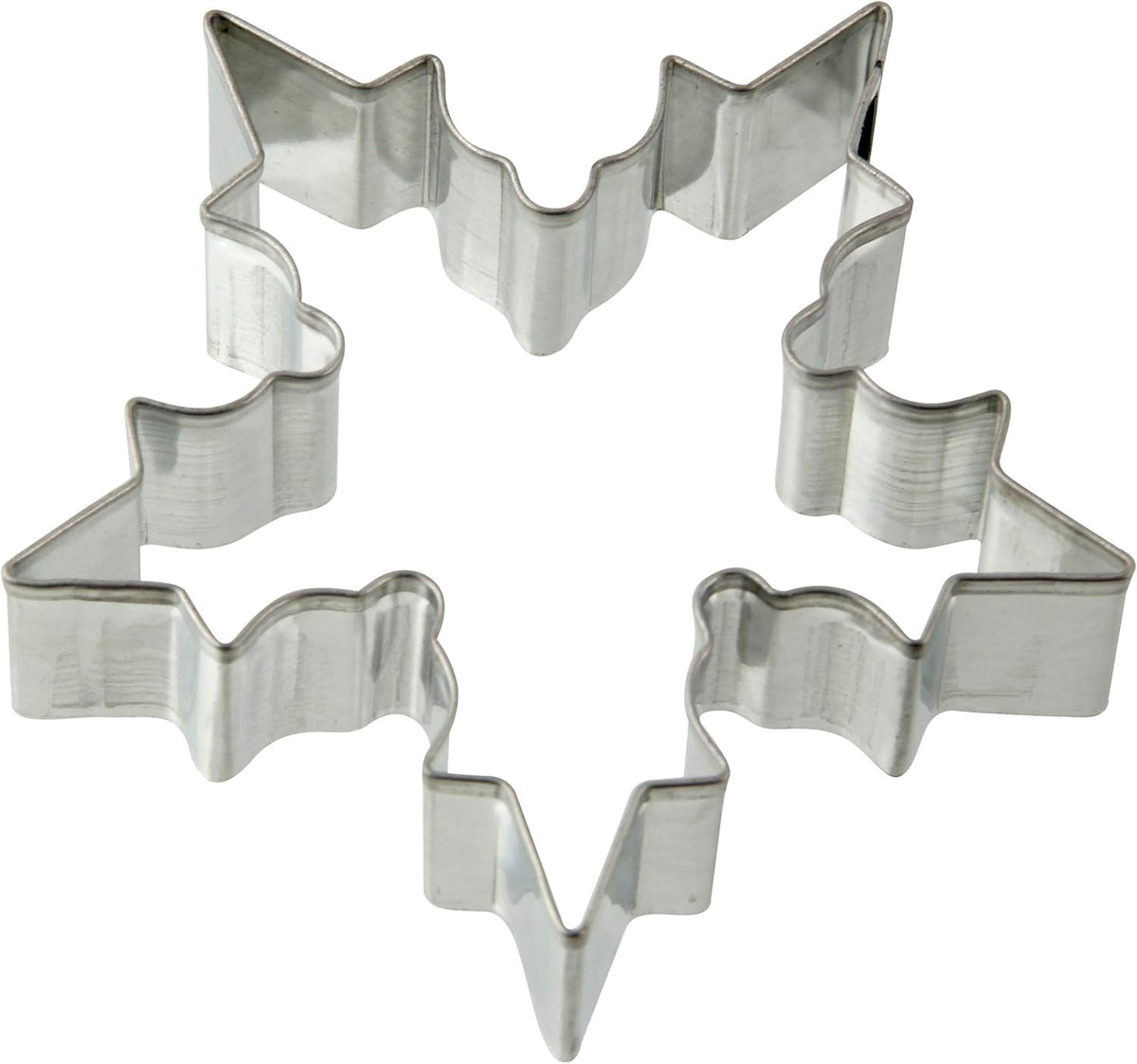 Formă de biscuiți Zenker în formă de fulg de zăpadă, formă de biscuiți de Crăciun, formă de biscuiți pentru biscuiți și fondant, formă de biscuiți de înaltă calitate, ajutor de bucătărie din tablă de oțel, culoare: argintiu