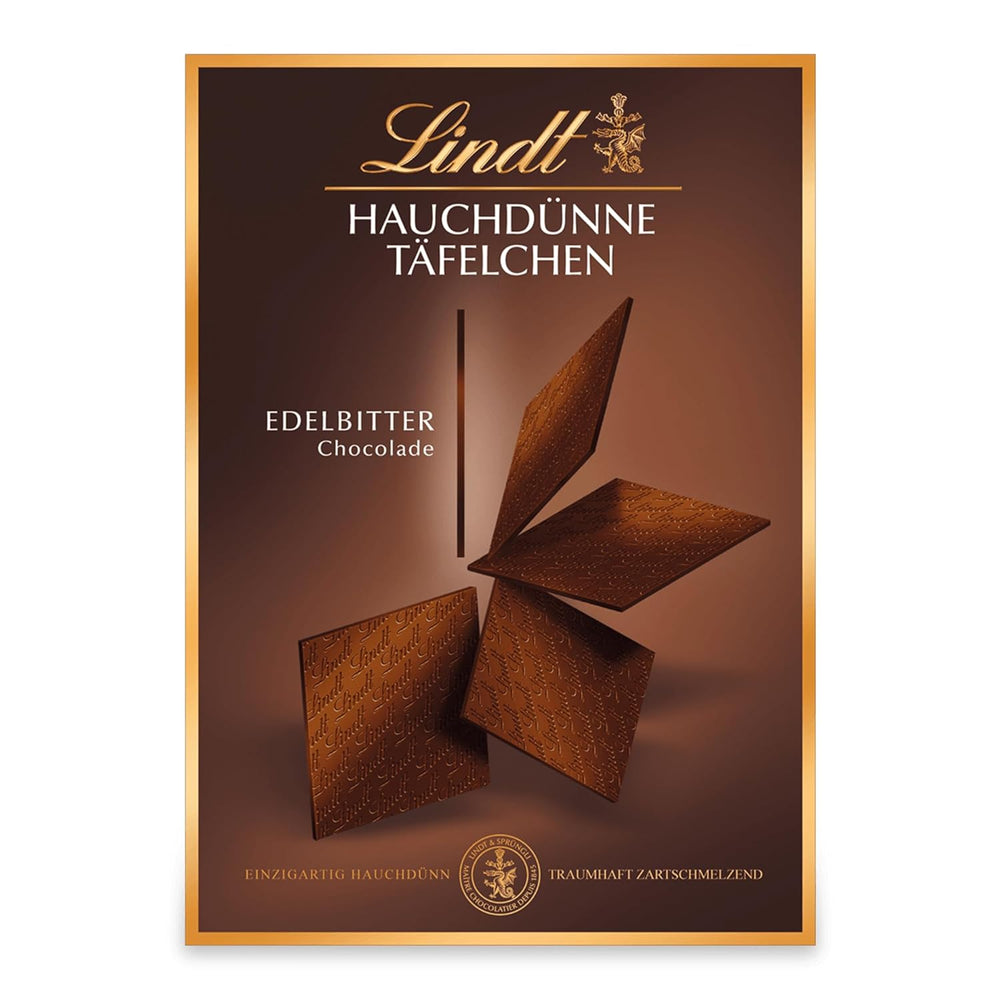 Lindt Chocolate Ultracienkie batony z ciemnej czekolady | 125 g | Ultracienkie tabliczki najlepszej ciemnej czekolady | Szczególnie cienki i delikatny | Prezent czekoladowy (1 opakowanie)