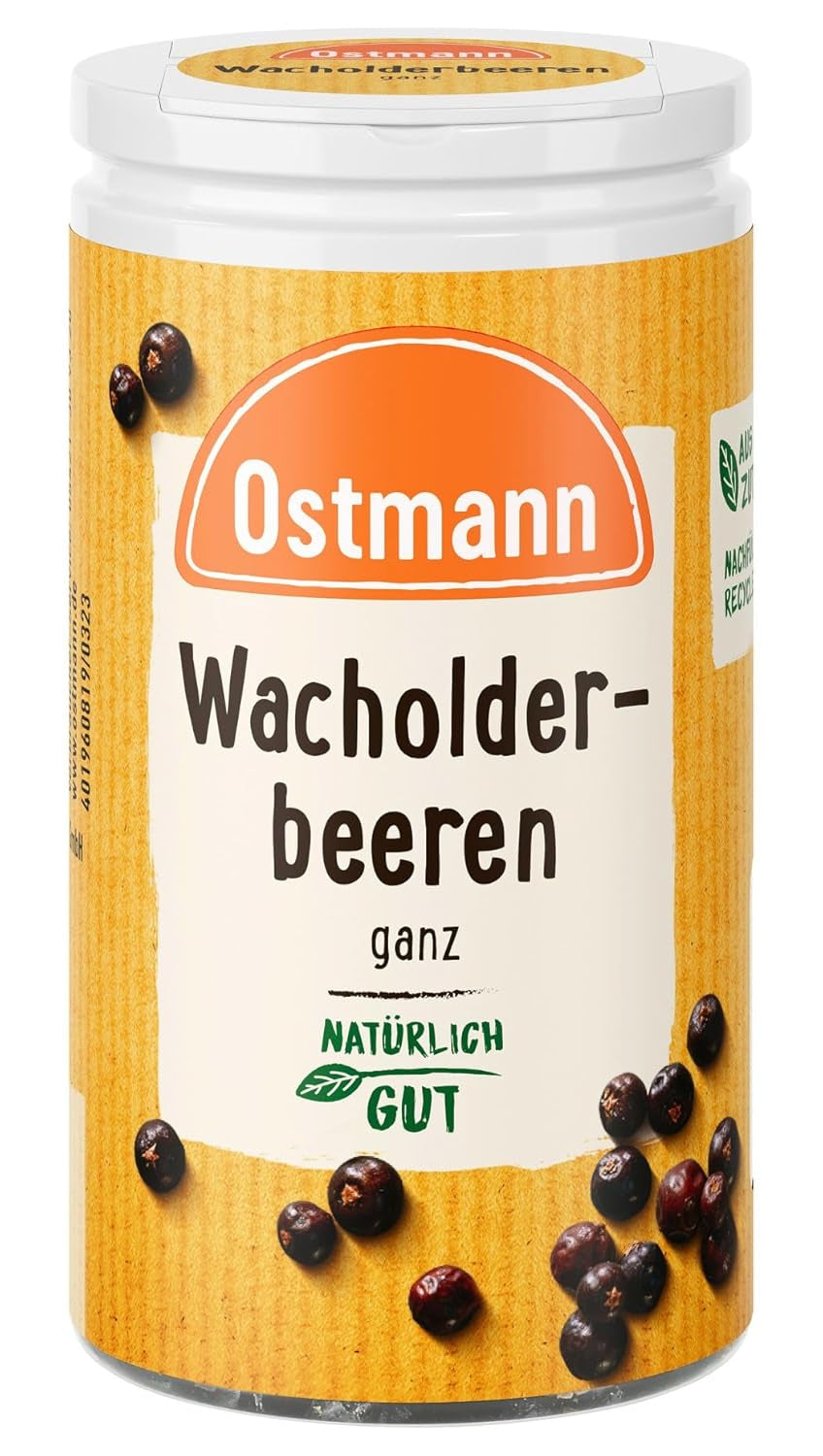 Ostmann Gewürze - Wacholderbeeren ganz | Idealny do przyprawiania sauerbraten i dań z dziczyzny 20 g w Der Streudose