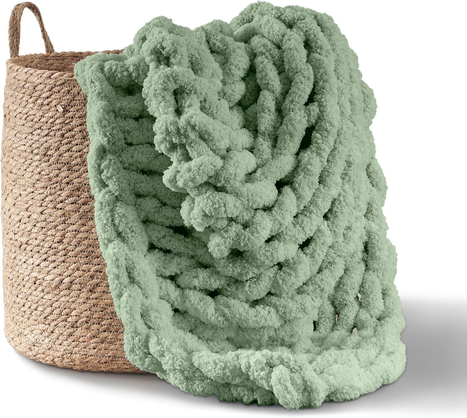 Gruby koc robiony na drutach, narzuta, 100% ręcznie robiony na drutach z przędzy szenilowej jumbo (127 X 152,4 cm, liliowo-szary) Łóżka i koce Adyrescia Pozdrowienia 50 „X60”