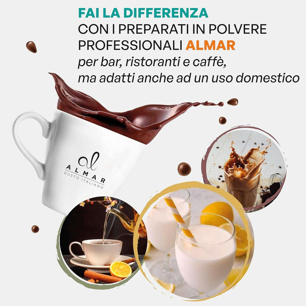 Włoska gorąca czekolada Cortina CLASSIC o smaku - (15 X 30 g) Pojedyncza porcja, koperta, 450 g Kakao i gorąca czekolada Naty Shop