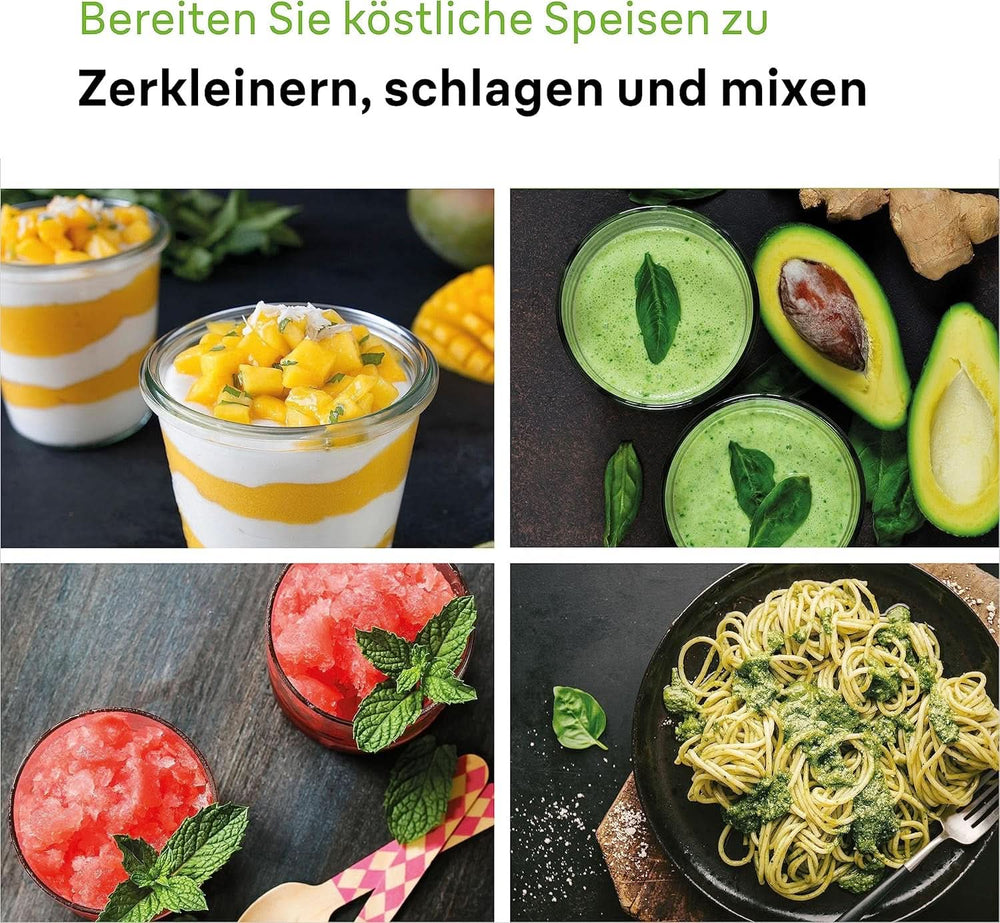 Braun Multiquick 7 MQ 7035X Stabmixer - Pürierstab Mit Abnehmbarem Edelstahl Mixfuß Mit Activeblade Technologie Zum Pürieren Der Härtesten Ingredient, Inkl. Zestaw 3-Teiliges Zubehör, 1000 W, Schwarz Kitchen Naty Shop