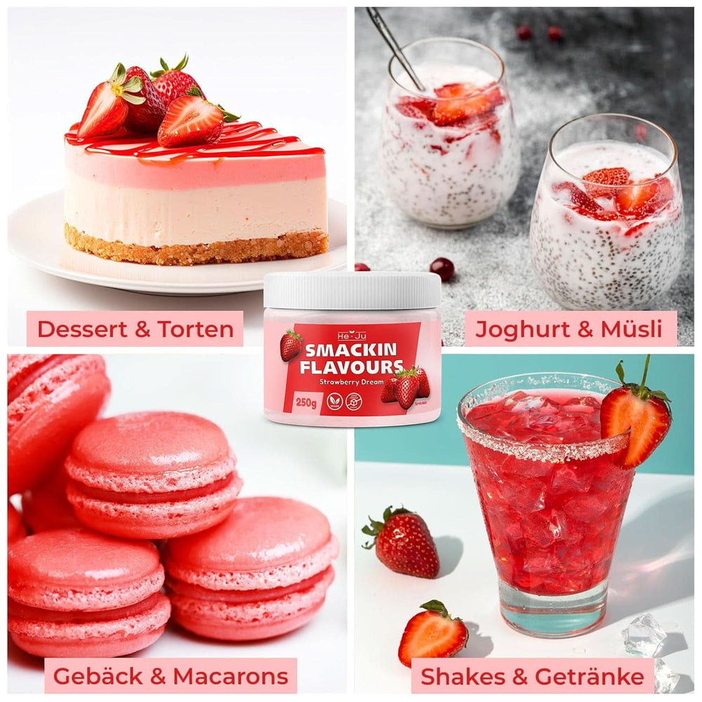 He-Ju, Proszek o smaku truskawkowym, 250 gram Aromas Naty Shop