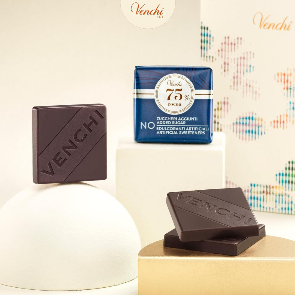 Venchi – Granblend Extra Black 75% BEZ dodatku cukru, 1 kg – BEZ sztucznych słodzików – Bezglutenowe – Wegańskie