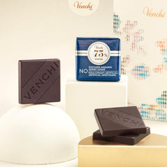 Venchi – Granblend Extra Black 75% BEZ dodatku cukru, 1 kg – BEZ sztucznych słodzików – Bezglutenowe – Wegańskie