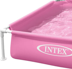 Intex 57172NP - Różowy mini basen z ramą, stal i PCV, różowy, 122x122x30 cm