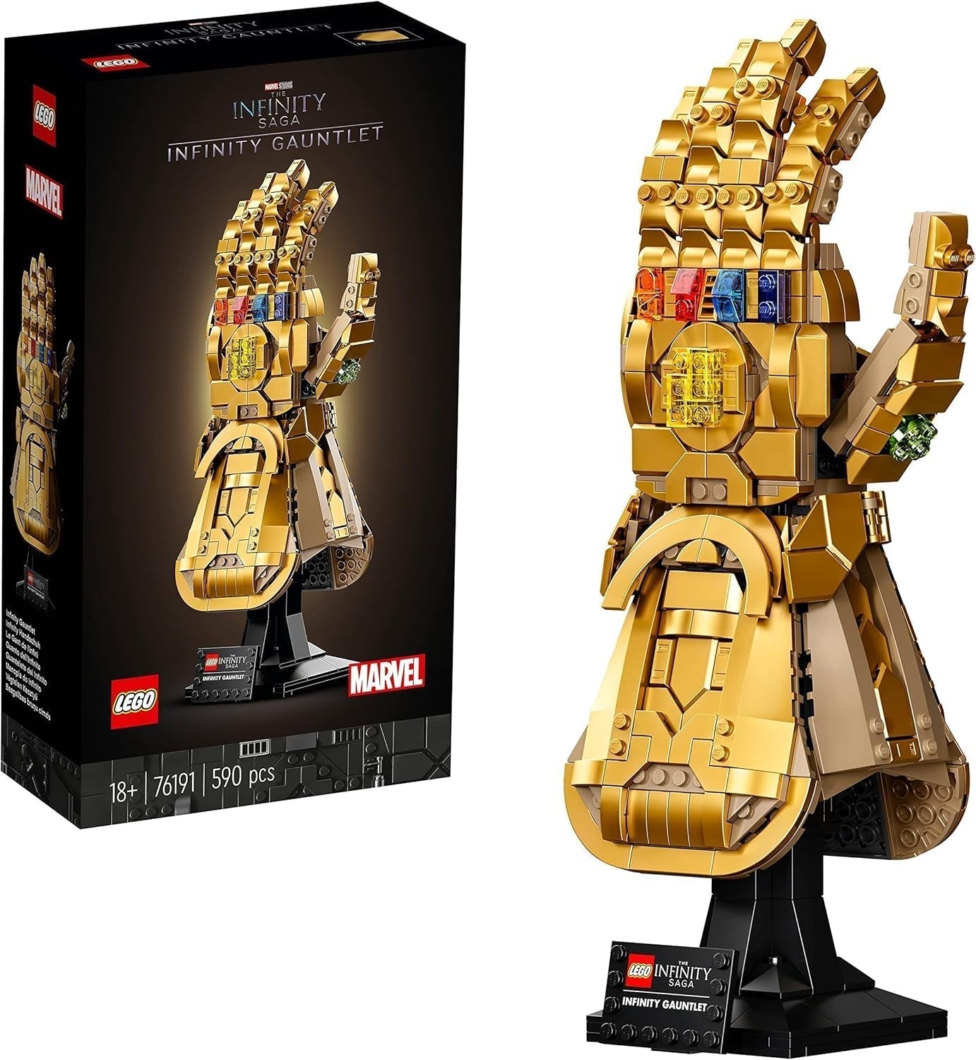LEGO 76191 Marvel Super Heroes Rękawica Infinity Rękawica Avengers Thanos Zestaw do budowania modeli dla dorosłych Fan Item Prezent dla mężczyzn Kobiety Her Him Zestawy do budowania Besuche den LEGO-Store Single