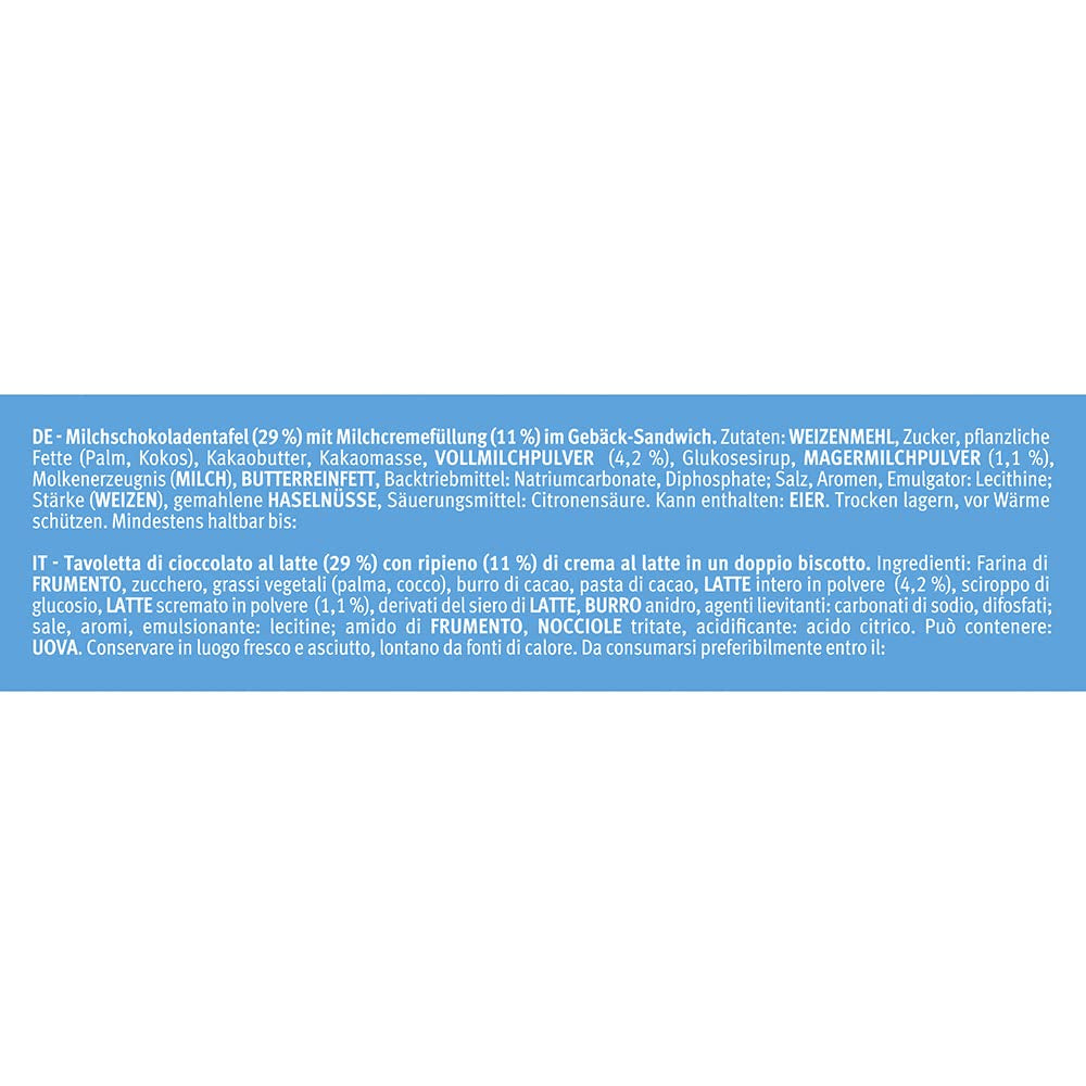 ULEC POPRAWIE! minis Original + Choco&Milk (1 x 1,06 kg), mini batoniki z tabliczką chrupiącej mlecznej czekolady umieszczoną pomiędzy dwoma ciasteczkami, opakowania po 100 porcji