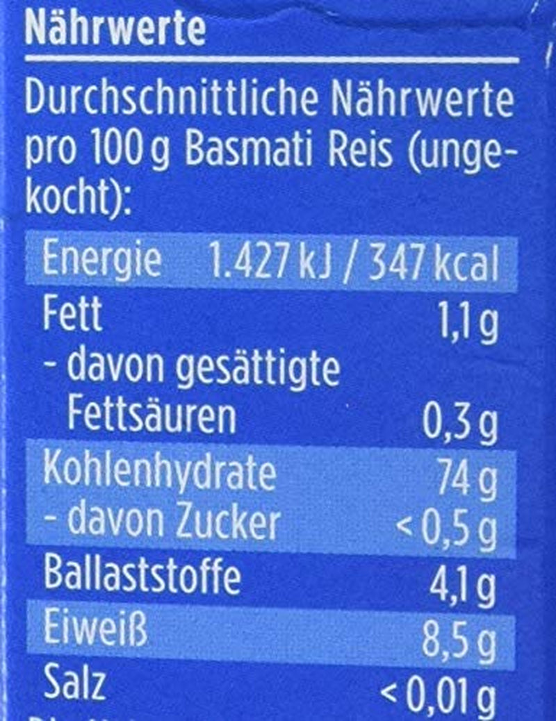 Davert organiczny ryż Basmati w torebkach do gotowania, 2 torebki, 250g