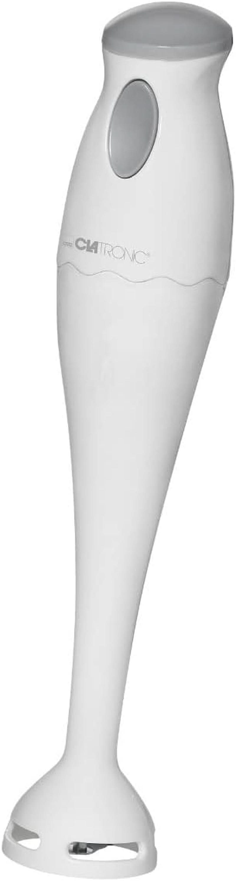 Clatronic Stabmixer/Pürierstab/Blender/Stab-Mixer/Stick/Mixstab SM 3577; Edelstahl-Schlagmesser; Für Smoothie, Kürbispüree, Babybrei, Milchshake; Mit Mixbehälter (500 ml); 180 watów; Różowa kuchnia Naty Shop Weiß