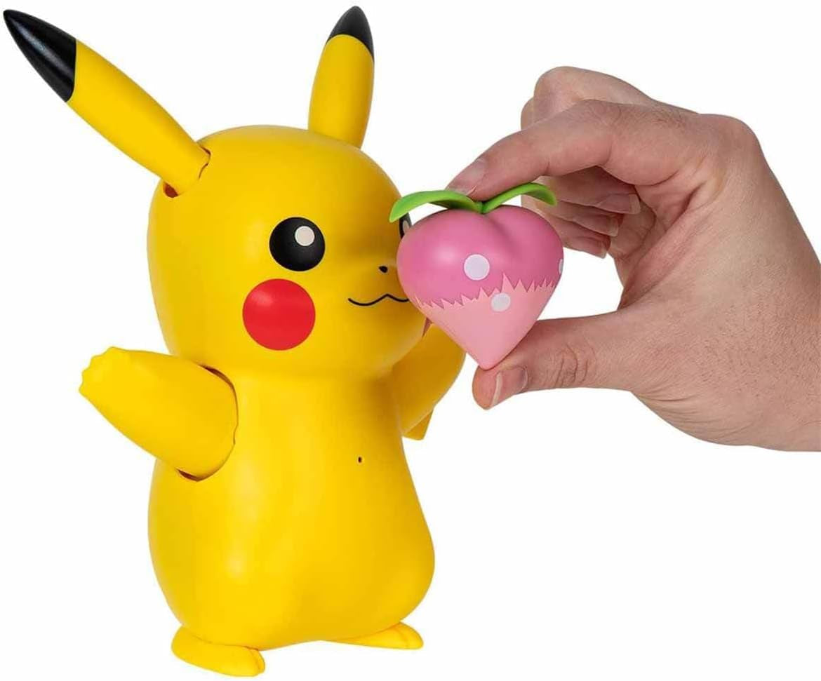 Pokémon PKW3330 - Deluxe My Partner Pikachu, Pikachu oficial cu lumină, sunet și mișcare Action figures Naty Shop