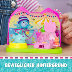 DREAMWORKS CASA DE PĂPȘI A LUI GABBY - Set de joacă Deluxe Room, cameră de petrecere cu Kitty Narwhale, mobilier și accesorii tematice, vârste 3+