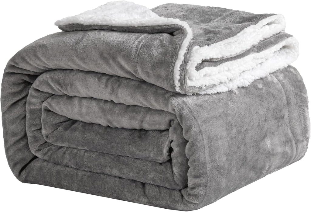 Cosy pătură 150X200Cm negru Fleece pătură Living pătură Sherpa canapea arunca canapea pătură Warm Winter Soft (negru, 150X200Cm) Paturi si Cuverturi Good Nite Gri 130X150Cm