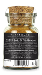 Ankerkraut Currywurst, 90 g w szkle korkowym, Gewürzmischung zum Anmischen selbstgemachter Currywurst-Sauce lub jako dodatek