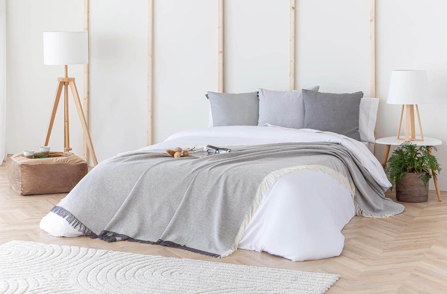 Wielofunkcyjna narzuta na łóżko, narzuta na łóżko, narzuta na łóżko, narzuta na sofę, Jarapas, jednolity kolor (180 X 260 cm, ciemnoszary). Łóżka i koce Besuche den Todocama-Store