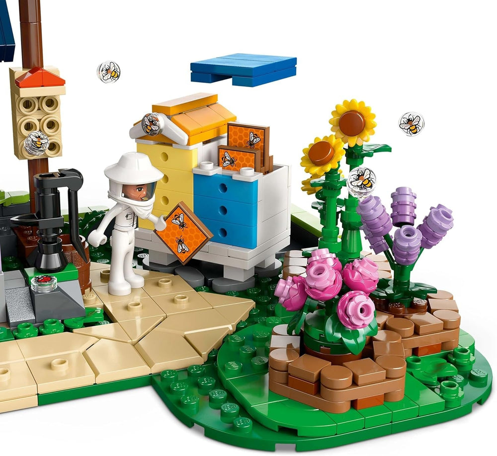 LEGO Friends Dom i ogród kwiatowy Zestaw do budowania pszczelarza Zestaw przyrodniczy Prezent dla dziewczynek 12+ Zestaw modeli do zbudowania 4 minifigurki i figurki zwierząt Kot i królik 42669 Zestawy do budowania Kup sklep LEGO