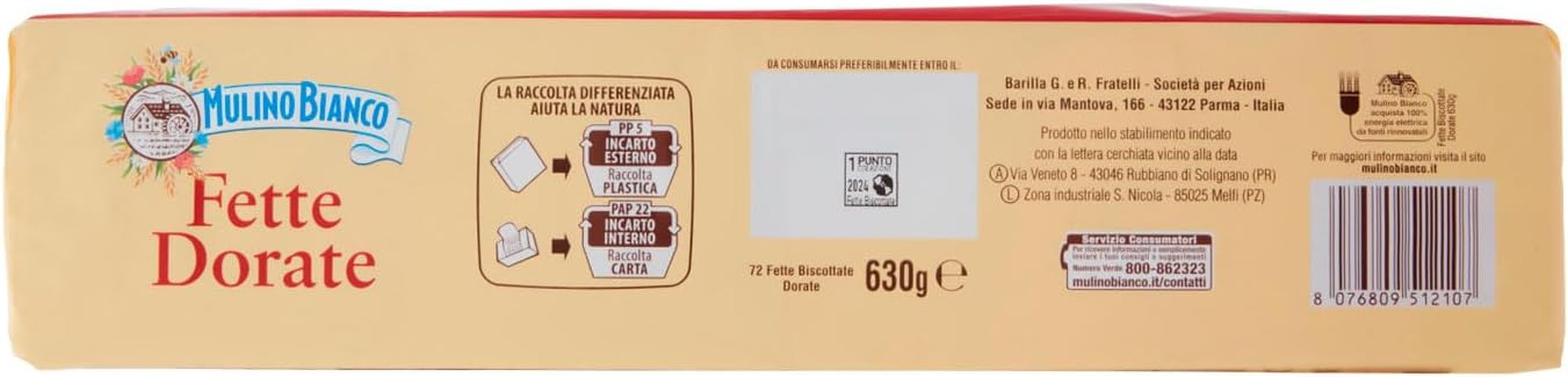 , Fat Biscottate Dorate - 630 gr