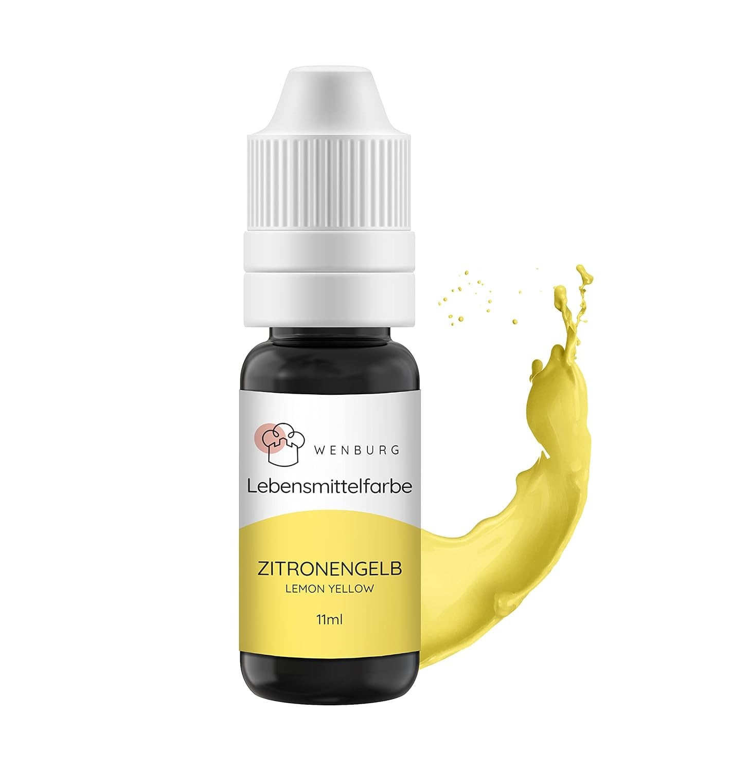 Colorant alimentar Wenburg, sclipici, 11 ml, concentrat, fabricat în UE, lichid. Pentru colorarea aluatului, băuturilor, aromelor, slime-ului - Colorant alimentar auriu cu sclipici - Colorant auriu pentru prăjituri - Sclipici auriu