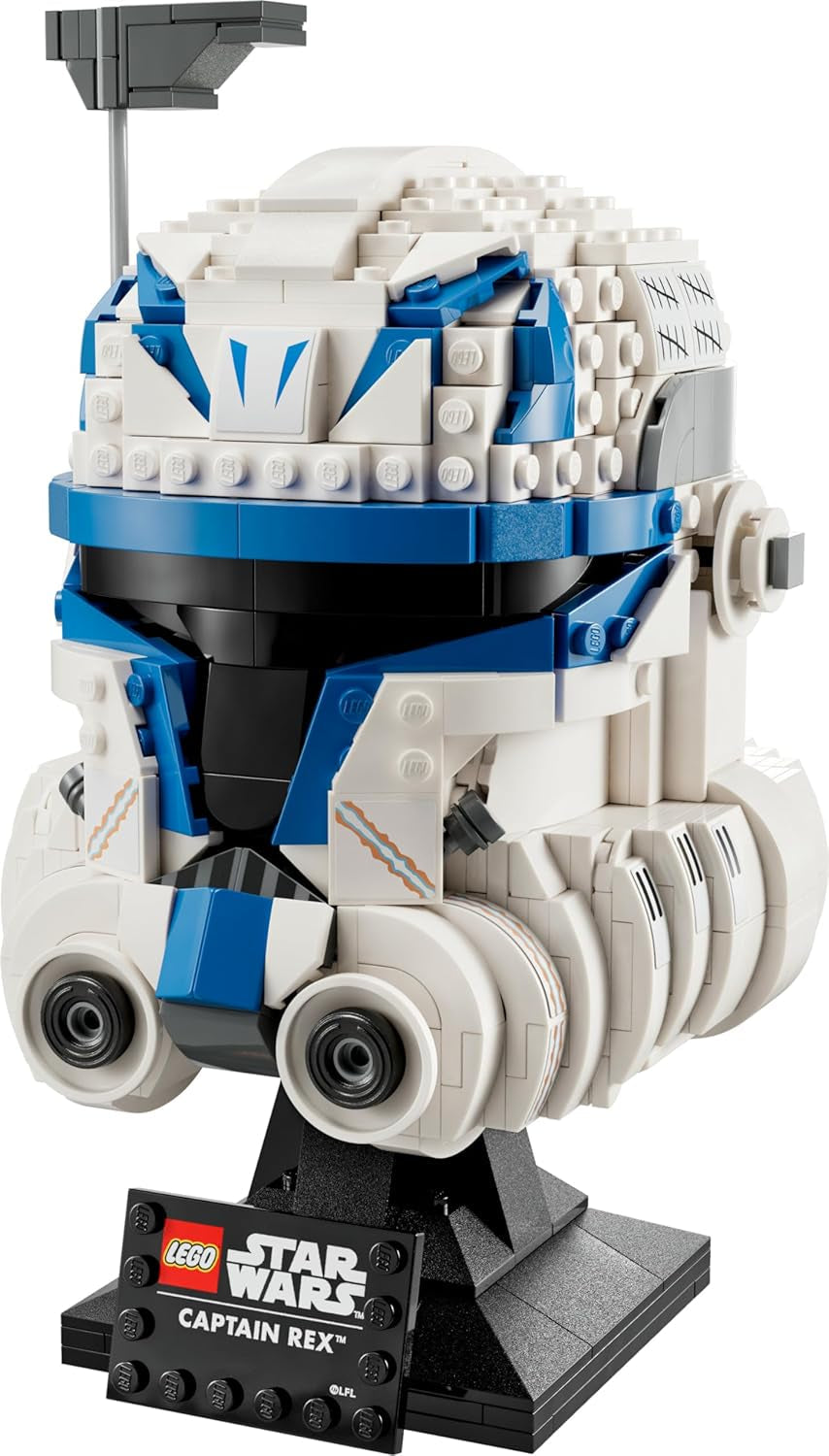 LEGO 75349 Star Wars Captain Rex Helm Set, The Clone Wars Modell Sammlerstück für Erwachsene, 2023 Serie, Erinnerungsstück und Geschenk-Idee