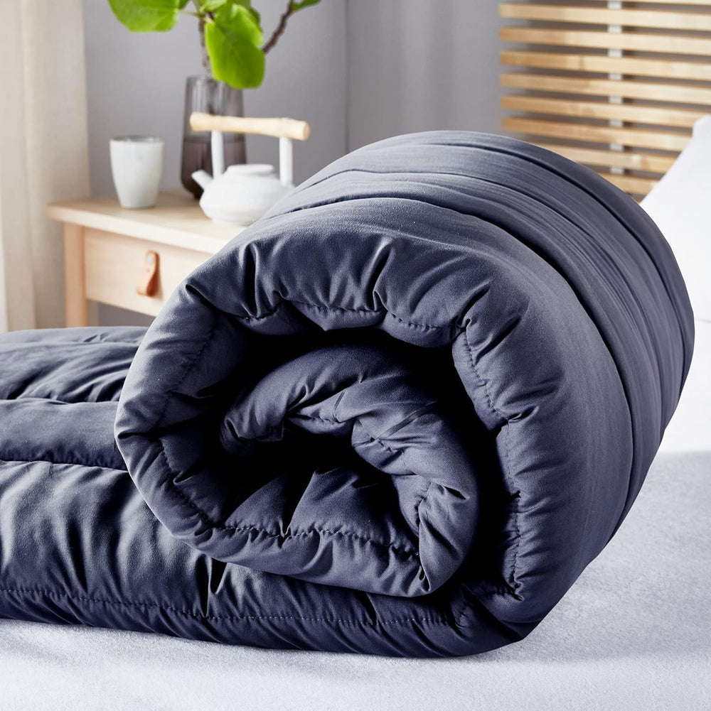 Pikolin Home - Dwustronna kołdra 300 G - Dwukolorowe wypełnienie nordyckie - Do łóżka 135 - Przytulna, ciepła, oddychająca, musztardowy żółty, 220 X 220 Cm Kołdry i kołdry Naty Shop