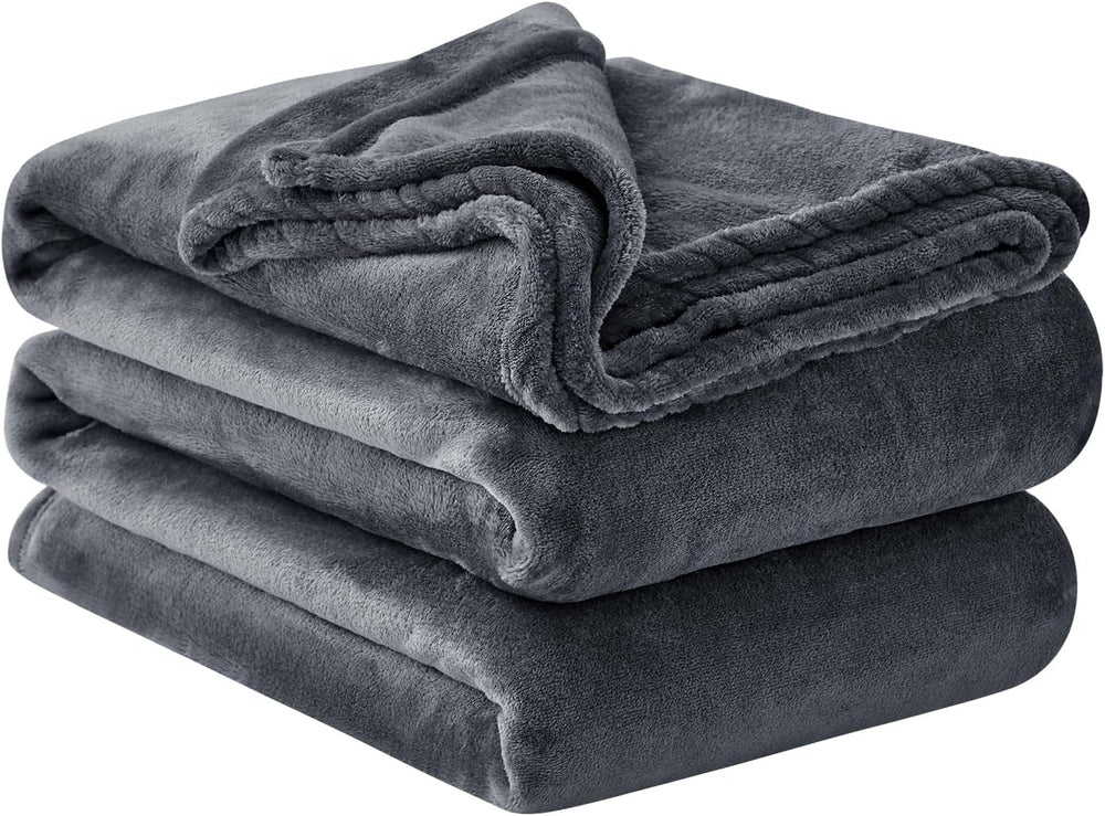 Aisbo Cuddly Blanket Fluffy Blanket Grey - Fleece Blanket 150X200 Cm XL Warm Sofa Blanket, Cosy Living Blanket Light Grey Soft As Living Room Blanket Couch Blanket For Winter Paturi si Cuverturi Besuche den Aisbo-Store Antracit 220 X 240 Cm