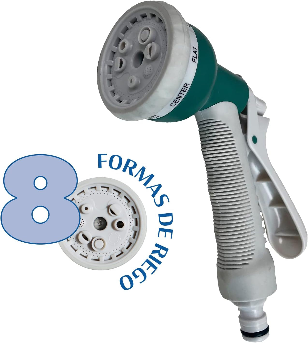 Furtun de grădină C2107N2 cu 7 forme, 15 m, verde