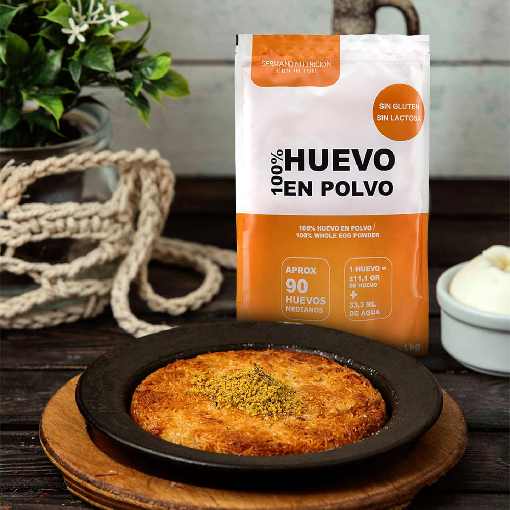 Eipulver aus Freilandeiern (1kg) | Pasteurisiertes Vollei Pulver | Ohne Zusatztoffe | Bez glutenu i bez laktozy | Vakuumverpackung im Zip-Beutel