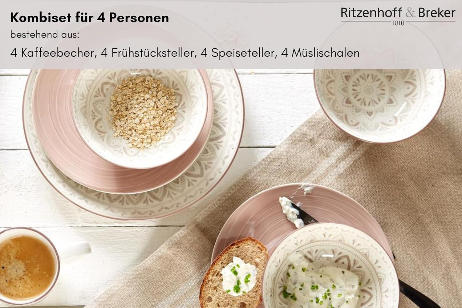 Set de veselă Ritzenhoff & Breker Valencia, format din 16 piese