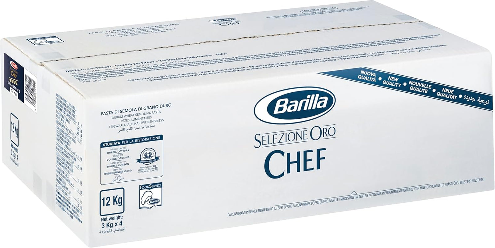 Barilla Selezione Oro Chef Spaghetti n. 5, opakowanie 4 szt. (4 x 3 kg)