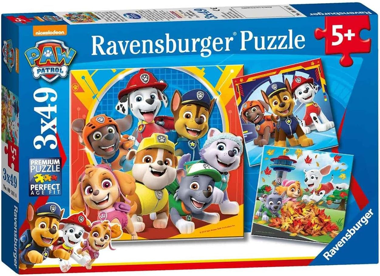 Puzzle dla dzieci Ravensburger 3X49 elementów - Paw Patrol - Paw Patrol Puzzle Naty Shop Single