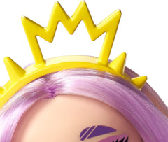 Mattel Hello Kitty GWW98 - Sanrio Badtz-Maru Figur und Jazzlyn Puppe (ok. 25,4 cm) z klejem i akcesoriami, langem lila Haar i modnym strojem, tolles Geschenk für Kinder ab 3 Jahren