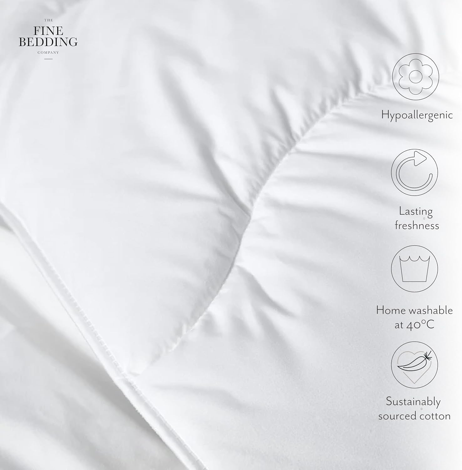 Kołdra Allergy Defense o grubości 4,5 Tog, wykonana z materiałów pochodzących z recyklingu, antyalergiczna i hipoalergiczna, łóżko typu Super King Size. Kołdry i kołdry Naty Shop