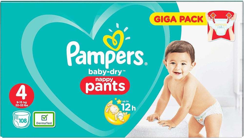 Pieluszki Pampers 81657566 Spodnie Baby-Dry, białe