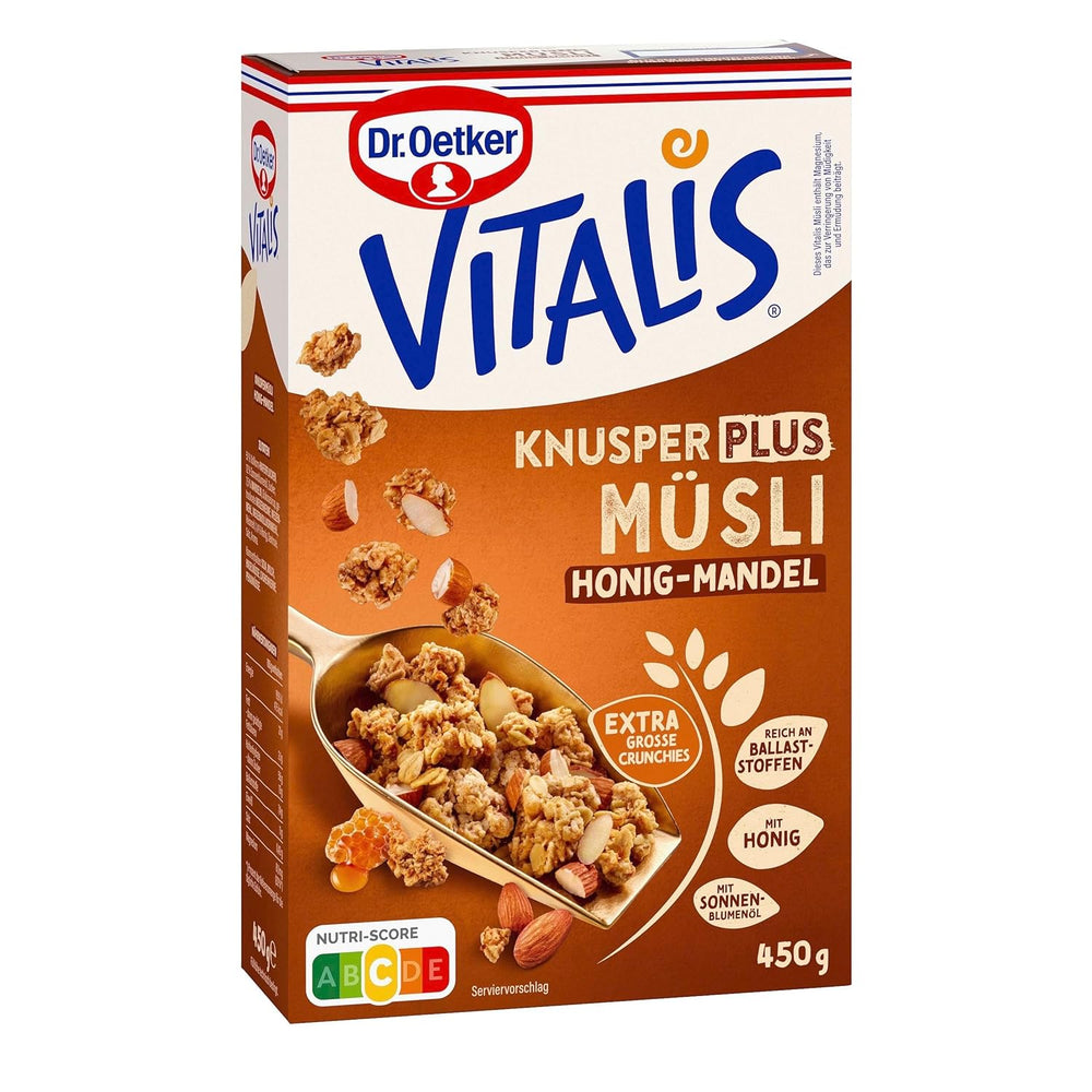 Dr. Oetker Vitalis KnusperPlus Double Chocolate: Chrupiące musli z mleczną i gorzką czekoladą, opakowanie 7 szt. (7 x 450 g)
