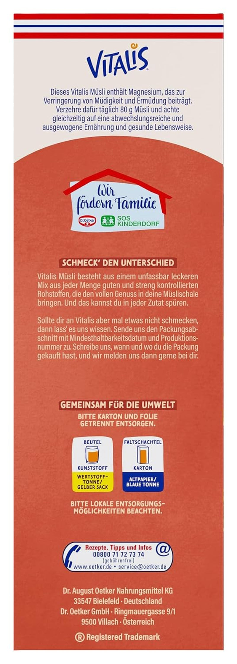 Dr. Oetker Vitalis Crunchy Flakes: Chrupiące musli z płatkami kukurydzianymi i kawałkami migdałów, opakowanie 5 szt. (5 x 600g)