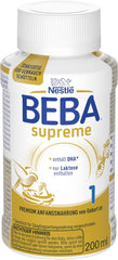 BEBA Nestlé BEBA SUPREME 1 Mieszanka dla niemowląt: Gotowe do spożycia butelki z kwasami Omega 3, 1 opakowanie (1 x 200 ml)