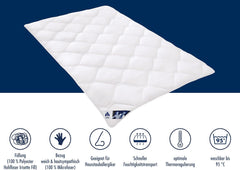 Irisette Edition Letnia kołdra - Made in Germany - Lekka letnia kołdra z miękkim pokrowcem z mikrofibry, 155 X 220 cm, z certyfikatem Ã-ko-Tex Kołdry i kołdry Naty Shop