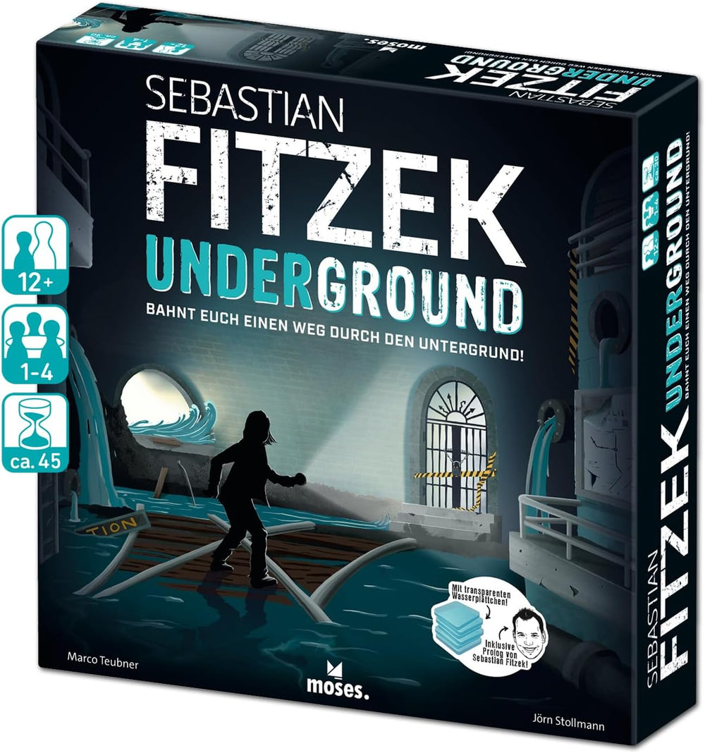 Mojżesz. Sebastian Fitzek Underground, innowacyjna gra thriller 3D dla fanów gier ucieczki, kooperacyjna gra planszowa autorstwa Marco Teubnera o różnych poziomach trudności, dla osób w wieku od 12 lat.