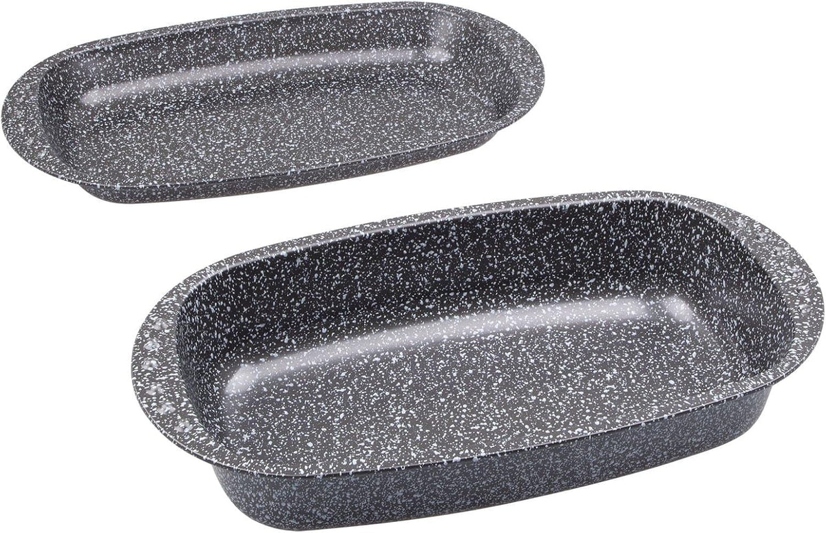 C|H|G Brotback- Und Bratenform Mit Deckel "Granito", Skandia Xtreme Plus: 4-Fach Antihaftbeschichtung in Granitoptik, 37 X 20 X 7 Cm, Made in Germany Formy i blachy do pieczenia Naty Shop