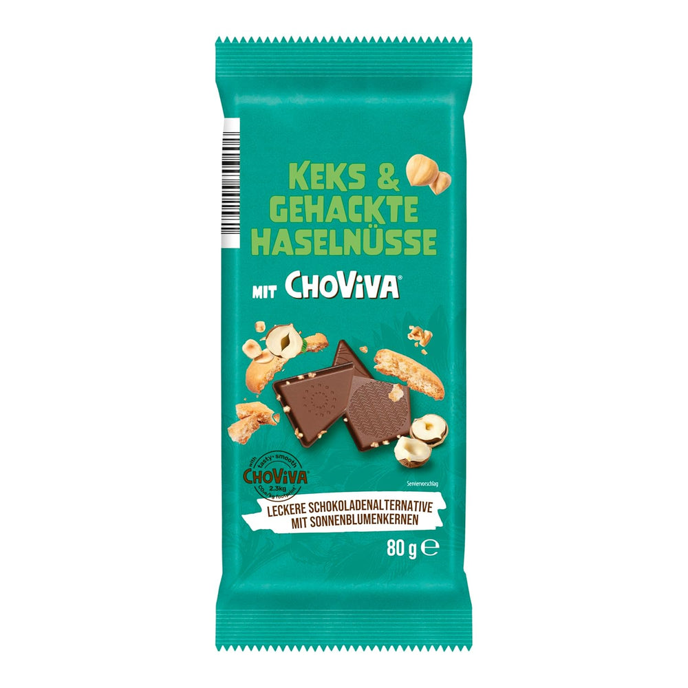 Solone Ciasteczka Maślane i ChoViva, 80g batonik, wykonane z alternatywnej czekolady z pestkami słonecznika