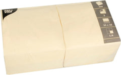 Șervețele, 3 straturi 1/4-fold 33 Cm X 33 Cm Cream Pentru fiecare petrecere și sărbătoare. Cantitate: 250 buc