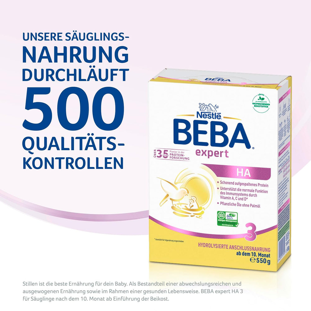BEBA expert HA 3 Hydrolizowana formuła kontynuacyjna, od 10 miesiąca, 1 opakowanie (1 x 550 g)