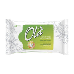 OLA hârtie igienică umedă - (1X40 bucăți) Șervețele umede - extract de mușețel și acid lactic, spălabile, piele sensibilă - 40 bucăți